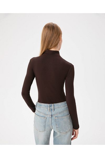 Ayma Active Καφέ γυναικείο μακρυμάνικο Ecovero Viscose Fisherman Underwear