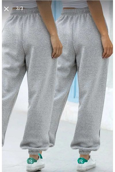 yg ydn giyim Pantaloni de sport gri Jogger, cu uzură confortabilă, pachet de 2