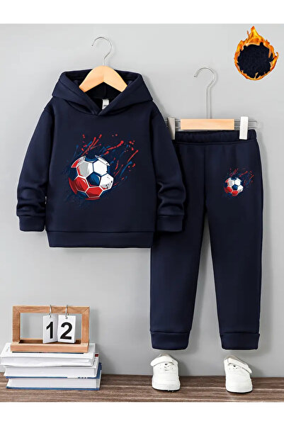 DİSCOST طقم بدلة رياضية كبيرة الحجم مطبوعة للجنسين من FootBall Kids