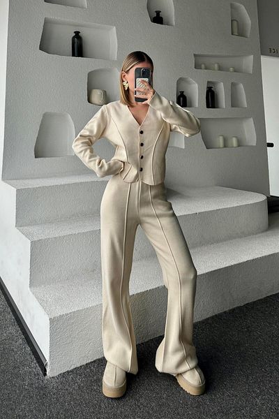 Mooi Butik ΓΥΝΑΙΚΕΙΟ ΠΛΕΚΤΟ ΠΑΝΤΕΛΟΝΙ ΜΕ Τέσσερα Κουμπιά
