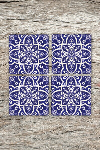 expreshediye طقم قواعد أكواب من الحجر الطبيعي مكون من 4 قطع - قاعدة حجرية منق...