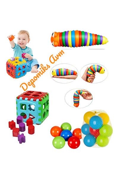 Oyuncakhane مجموعة ألعاب بولتاك المكونة من 3 قطع - مجموعة ألعاب كاتربيلر مرنة...