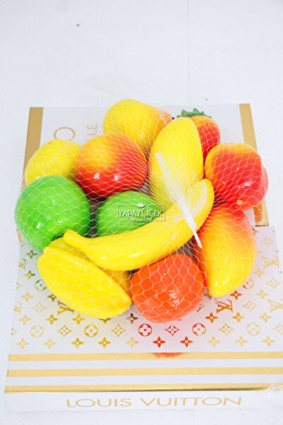 Yapay Çiçek Deposu Yapay Meyve Karışık File 12 Adet