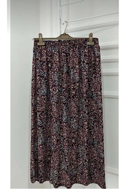 Kuraff Giyim Anne Günlük Lastikli Basma Etek