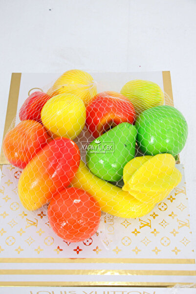 Yapay Çiçek Deposu Yapay Meyve Karışık File 12 Adet