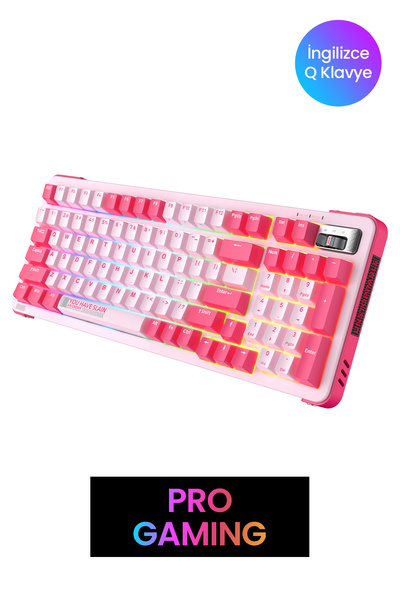 ROYALAXE Y98 PRO Gaming Mekanik Oyuncu Klavyesi, RGB Aydınlatma, Kablolu ve K...