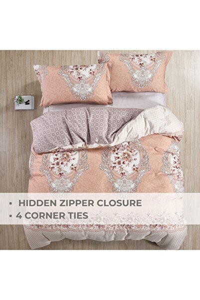 Donetella 3-Piece Printed King Size Duvet Set 240x260 cm Filler Not Included