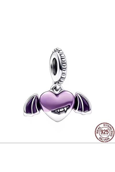 La'Vanti Designs 925 Ayar Saf Gümüş  Vampir Kalp Kısmet Charm