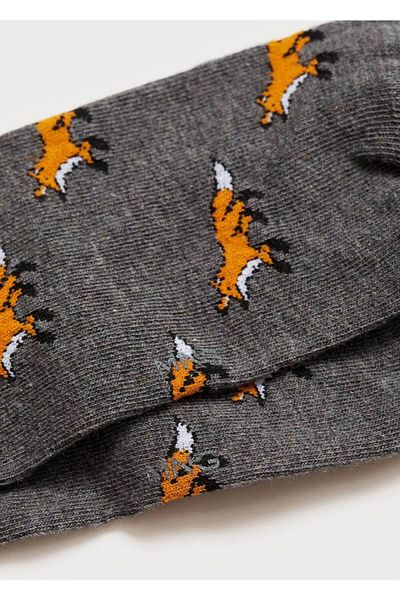 MANGO Man Animal patterned cotton socks