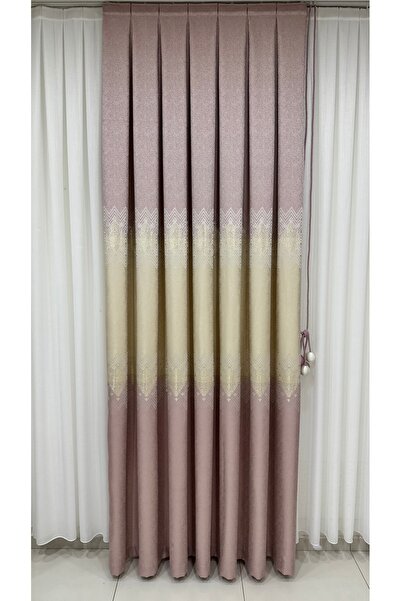 Fon Dünyası Single Wing Board Background Curtain Powder Cream