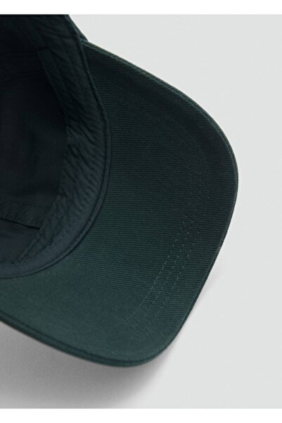 MANGO Man İşlemeli kanvas şapka