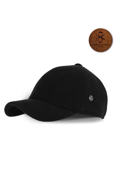 KARNAS ŞAPKA Black Wool Bucket Winter Fabric Men Sports Hat