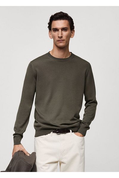 MANGO Man 100% Merino Wool Sweater