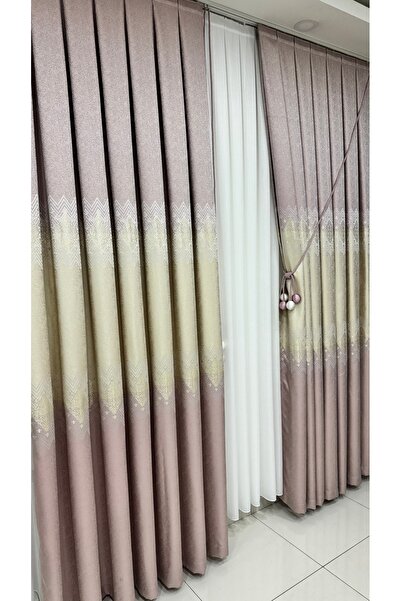 Fon Dünyası Single Wing Board Background Curtain Powder Cream