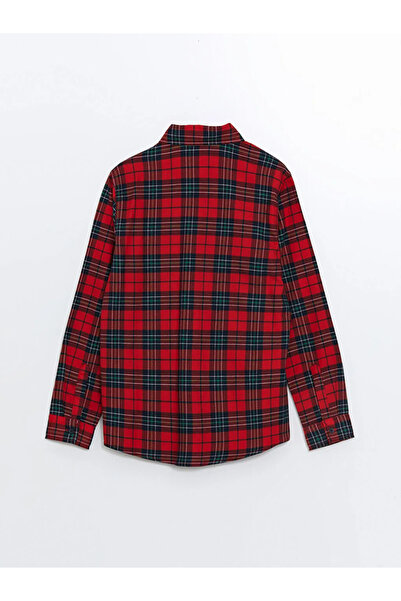 LC Waikiki LCW Kids Kırmızı Ekose Erkek Çocuk Oduncu Gömlek