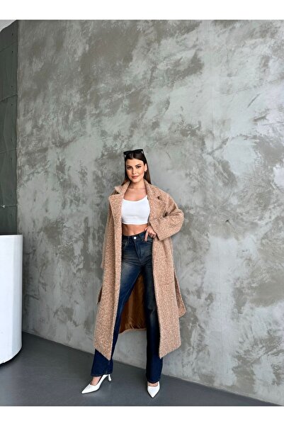 MEECY ΜΑΛΛΙΝΟ ΚΡΑΓΑΛΙ ΥΦΑΣΜΑ PİNTEREST ΠΑΛΤΟ ΜΕ ΖΩΝΗ