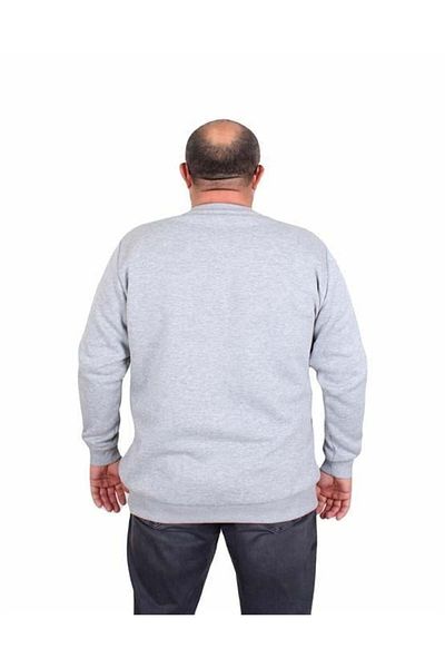 Starbattal Ανδρικό φούτερ μεγάλου μεγέθους - 3ip, Crew Neck, London 24208, ΓΚΡΙ ΜΕΛΑΝΖ