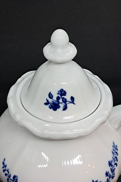 Weımar Porcelain Cobalt Blue Vintage Porcelain Tea/Coffee Teapot 750 ml