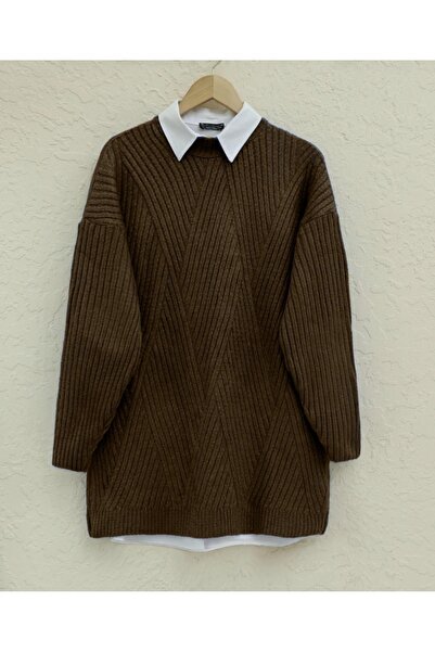 Vaniza Diamond Patterned Comfortable Fit Knitwear Tunic