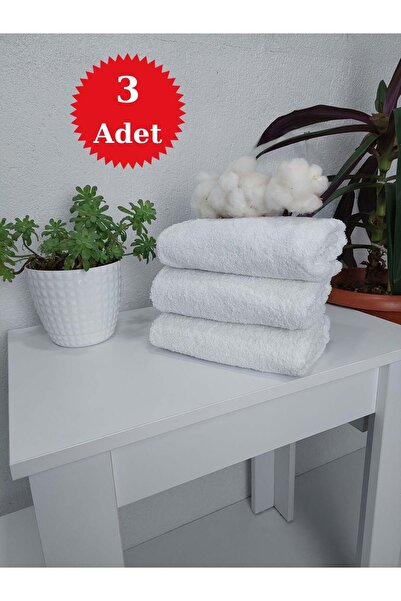 Mef Collection Set de 3 prosoape albe pentru salon de coafura 50x90 cm |   Pr...