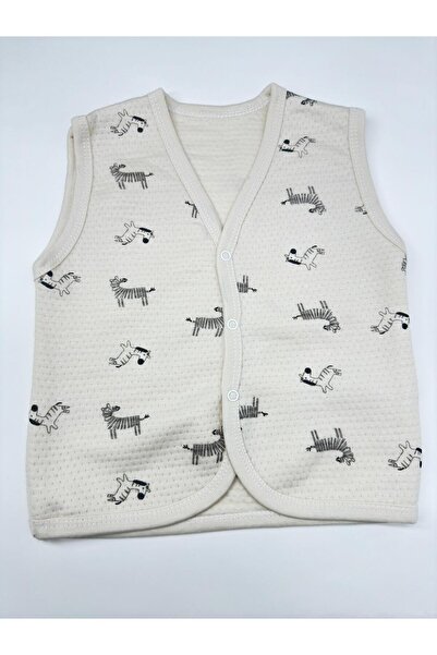 EM&FA TEKSTİL Zebra Patterned 100% Cotton Children's Vest