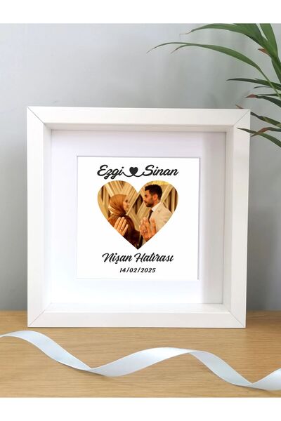 imzatasarım Sevgiliye Özel Hediye Derinlikli  Adresli Çerçeve Eş Dost Nişan D...