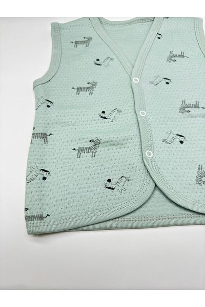 EM&FA TEKSTİL Zebra Patterned 100% Cotton Children's Vest