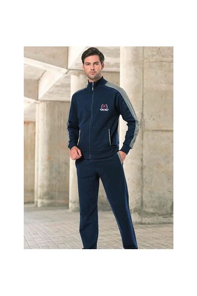 Pierre Cardin Set de trening pentru bărbați bleumarin cu fermoar R.O.Z.7.0.E.L.4.5.T.