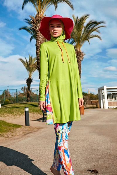 Marina Green Lycra Full Covered Hijab Swimsuit - M2484