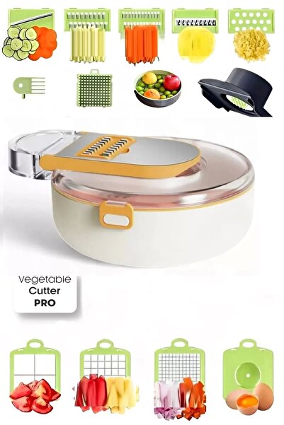 Rosemor Rende Seti Vegetable Cutter Pro Rende Sebze Doğrayıcı Dilimleyici Hazneli Soğan Küp Kesici Dicer