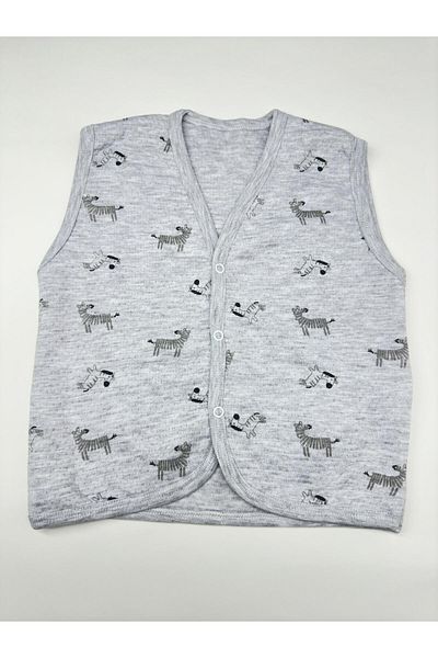 EM&FA TEKSTİL Zebra Patterned 100% Cotton Children's Vest