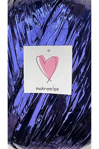 Makromİps Premium Metallic Paper - Shiny Evening Dress Polyester Bag and Hat Decorated Knitted Rope