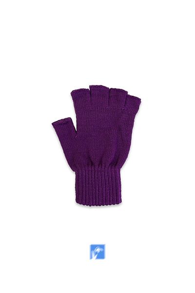 Kardelen Butik Denizli New Autumn and Winter, Solid Color Windproof Acrylic Cut Finger Gloves for Adult