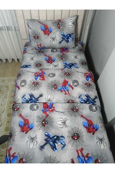 mihriban Σετ Παιδικό Παπλωματοθήκη Μονό Spider Γκρι (ΧΩΡΙΣ ΣΕΝΤΟΝΙ)