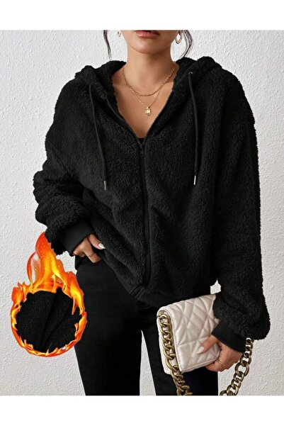 Styling Park Kapüşonlu Fermuarlı Wellsoft Mont Sweatshirt