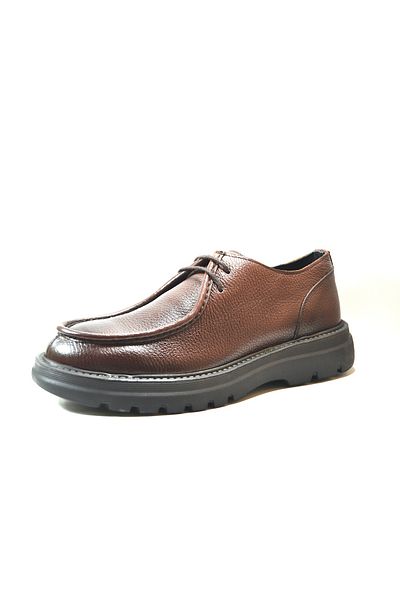 Onlo Ayakkabı Onlo Shoes Mn.1094 Γνήσιο δέρμα Καφέ Δεμένο Χοντρό Σόλα Casual Ανδρικά Παπούτσια