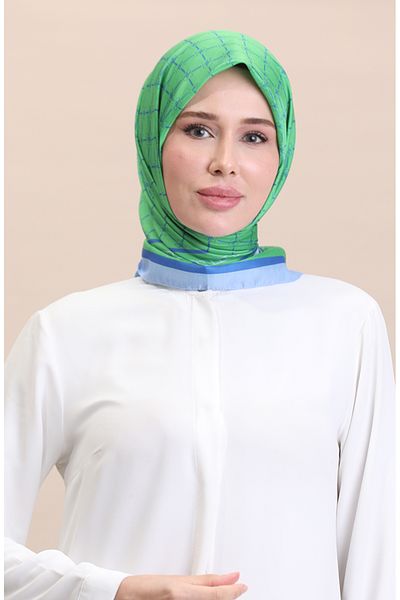 sefamerve Μαλακό βαμβακερό κασκόλ Green Saks - 19091-23