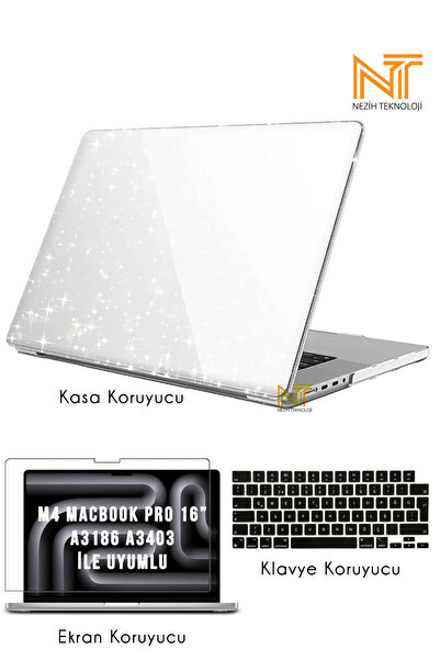 Nezih Case M4 Pro / Max MacBook Pro 16 Inch A3186 A3403Uyumlu  Simli Kılıf + ...