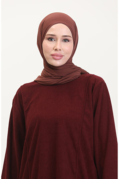 sefamerve Claret Red tunika és nadrág kétrészes szett - Astana Fabric 0551-04