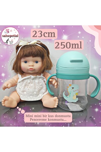Salsepetial Türkçe Konuşan Şarkı Söyleyen 23cm Et Bebek 250ml Figürlü Pipetli...