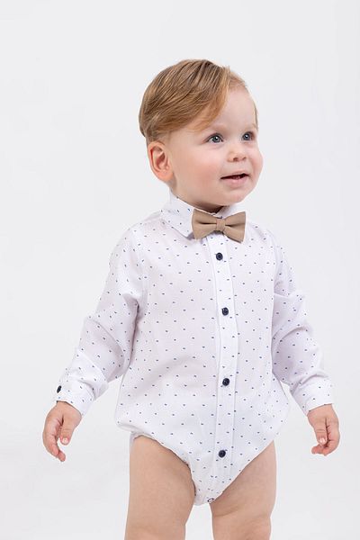 Gold Class Kidswear Leaf Patterned Salopet 4-Piece Boy's Bodysuit Set