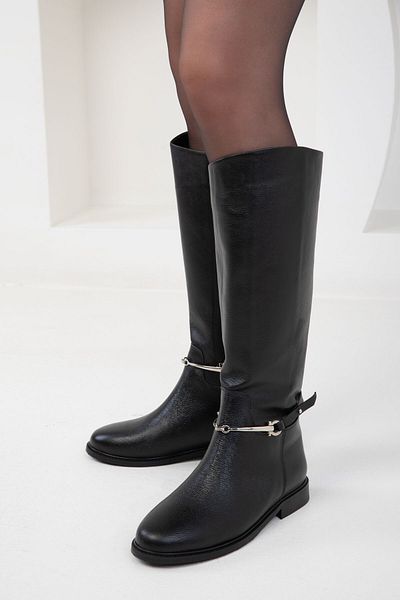 SOHO Schwarze Damenstiefel aus echtem Leder – 20131