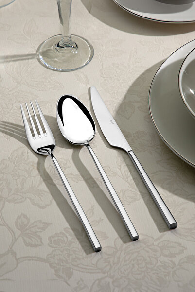 Nehir Gloria Plain 12 Person - 72 Piece Spoon Knife Set