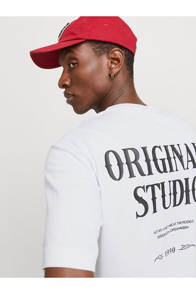 Jack & Jones Joraustin Ecru Font Tee Ss C.N Styd Aw24 - 12277896