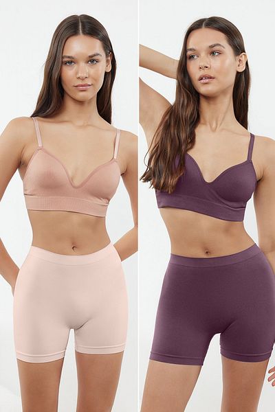 Trendyol Collection 2er-Pack braune und beige Boxer-Strickhöschen – THMSS24KU00032