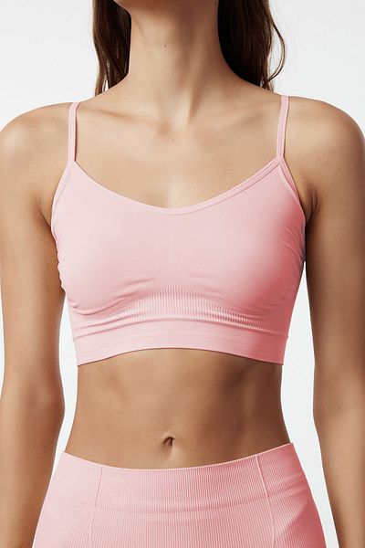 Trendyol Collection Seamless Pink Rope Strap Bustier - Thmaw21bs0002