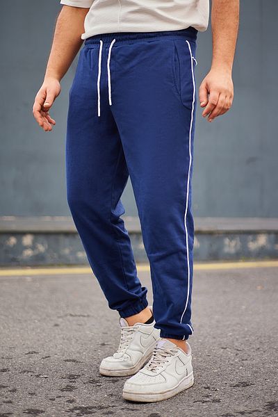 Trendyol Collection Μπλε Navy Regular/Regular Cut Piping Φούτερ TMNAW25EA00025