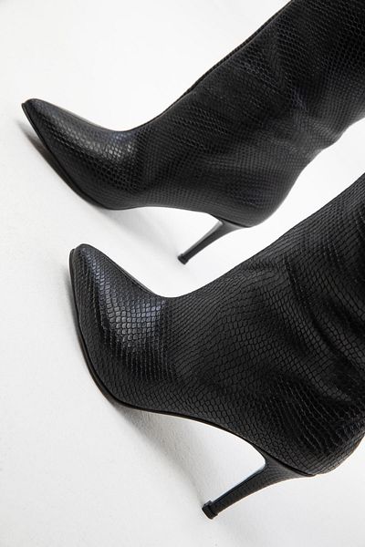 SOHO Damenstiefel aus echtem Leder mit schwarzer Schlange – 20143