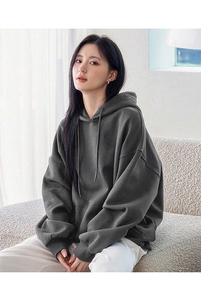 Moda Glo Унисекс голям суичър с качулка