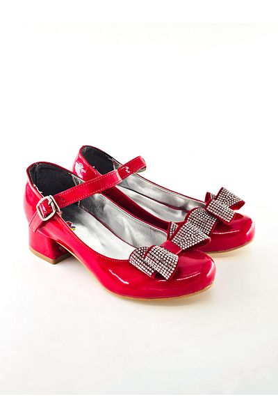Julshen Rochie de seara pentru fete cu fundita Pantofi cu toc